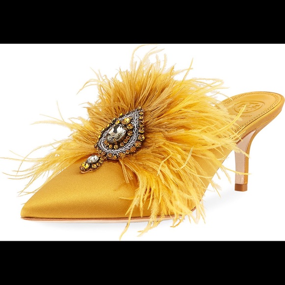 In search of Tory Burch Elodie Feather Mule shoes - Picture 3 of 6